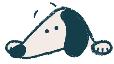A dog peeking