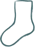 A hand-painted sock